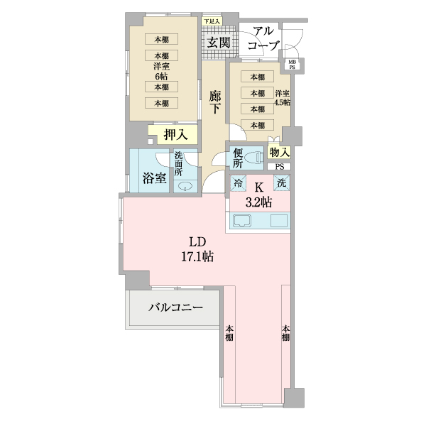 マートルコート調布第２の間取図