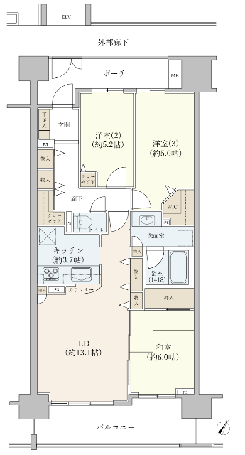 セントラルスウィート大宮桜木町の間取図