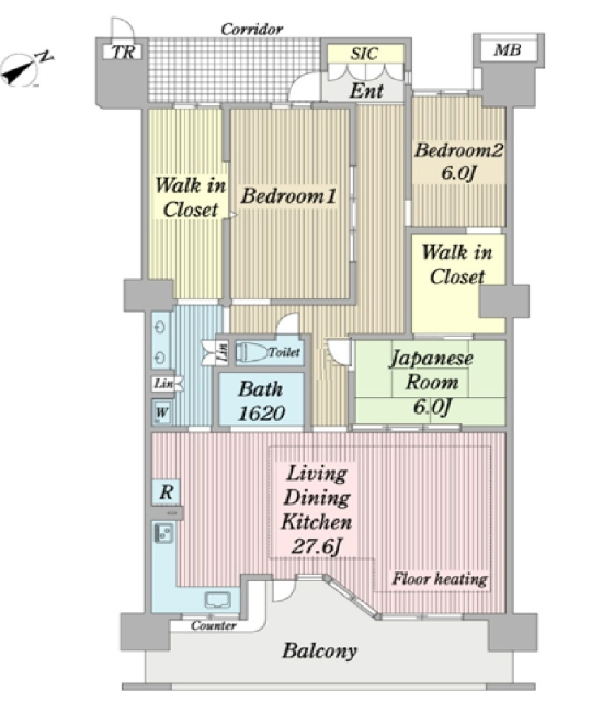 シーガーデン新浦安C棟の間取図