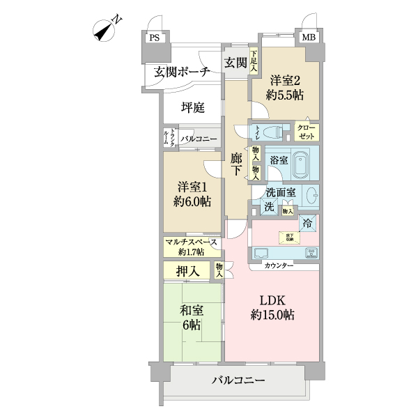 アルファグランデ行徳の間取図