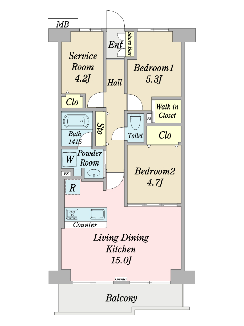 サンライフ一之江の間取図