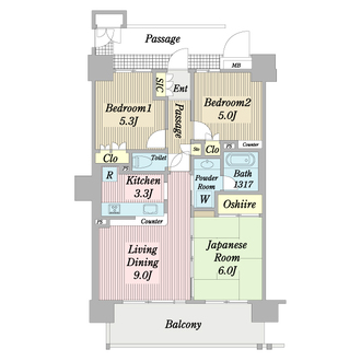 セントラルパレス千船アルテアの間取図