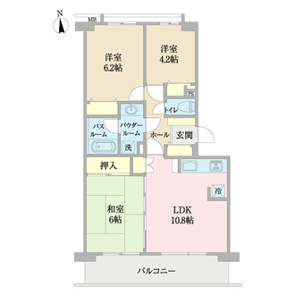 ライオンズヒルズ調布つつじヶ丘弐番館の間取図