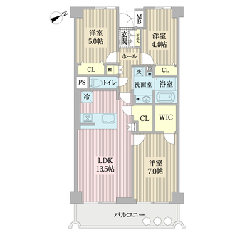 宇喜田ホームズの間取図