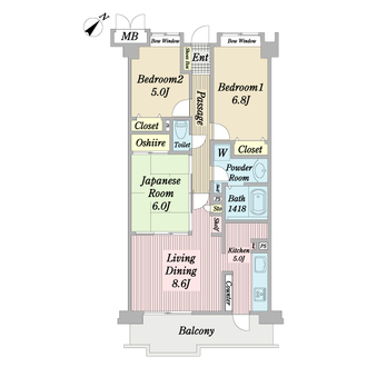 ローヤルシティ一之江の間取図