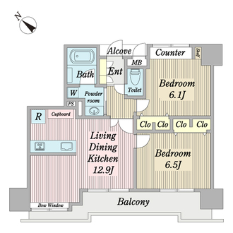 ゼファー一之江の間取図