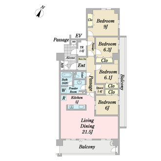 アルファグランデ八千代中央の間取図