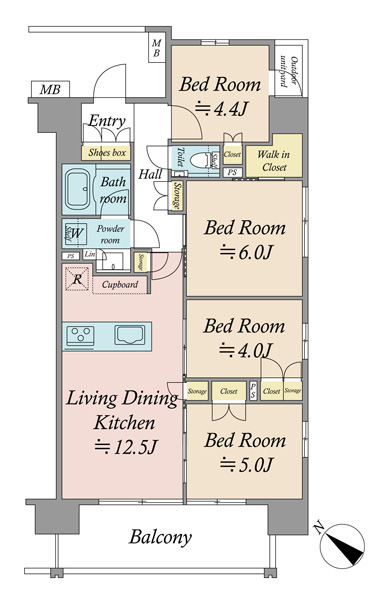 プレシス千葉みなとベイフロントの間取図