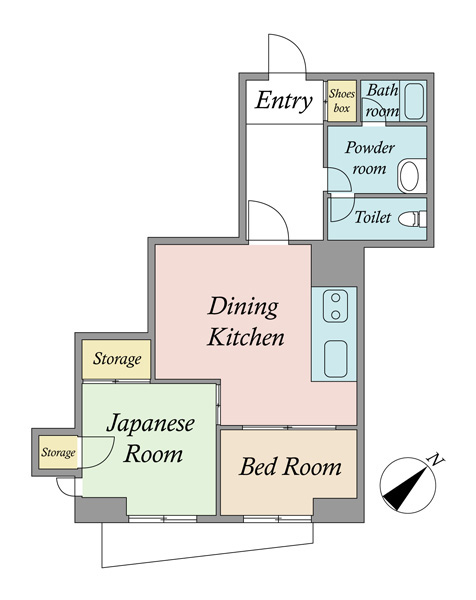朝日富士見坂マンションの間取図