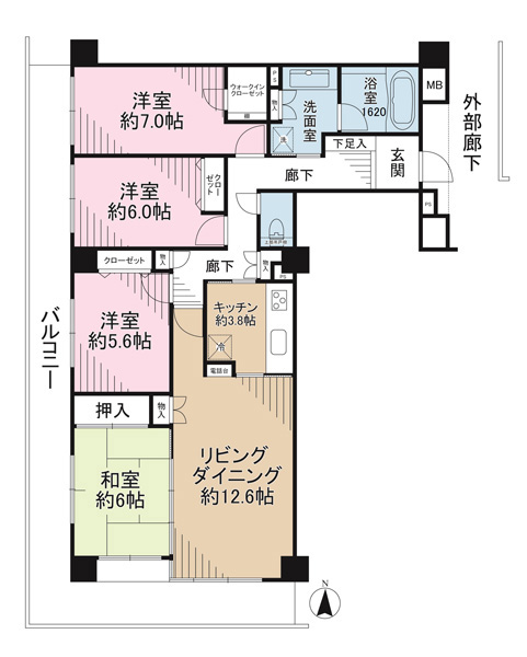 コスモ鎌倉台パークヒルズの間取図