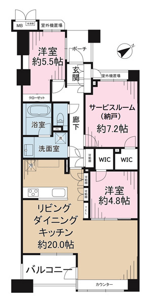 クレッセント新横浜ツインズイーストの間取図
