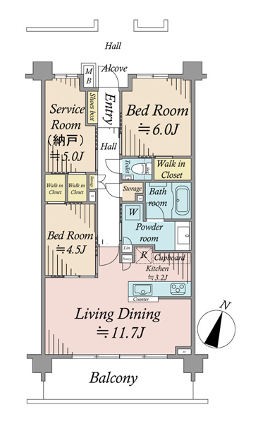 エクセレントシティ篠崎の間取図