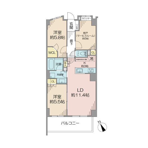 エクセレントスクエア西船橋の間取図