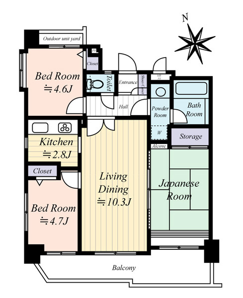ライオンズプラザ北千住の間取図