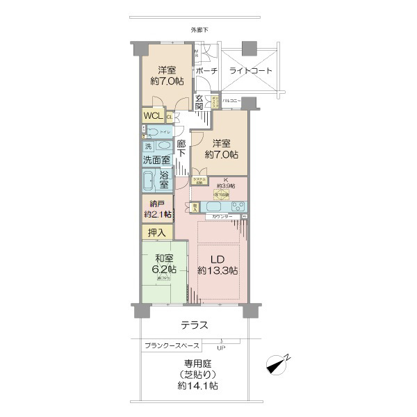 ディアハイム西千葉の間取図