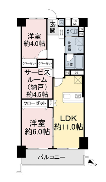 ダイヤリッジ常盤平の間取図