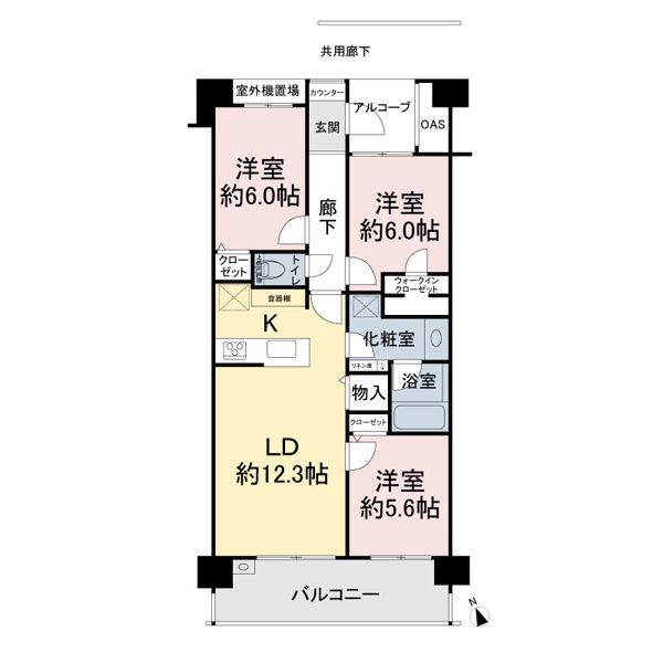 ダイアパレス常盤平ヒルズの間取図