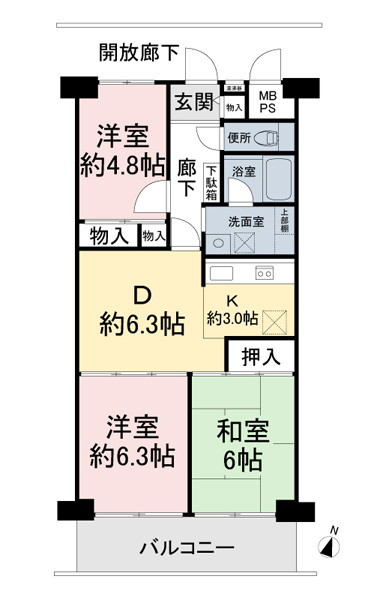 田端北スカイハイツの間取図
