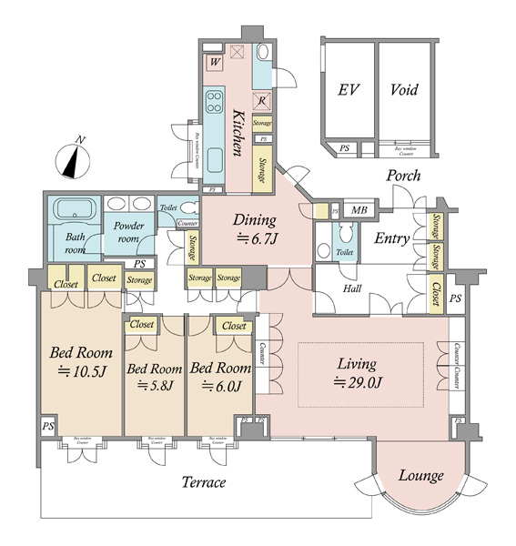 モアアペックス西小岩の間取図