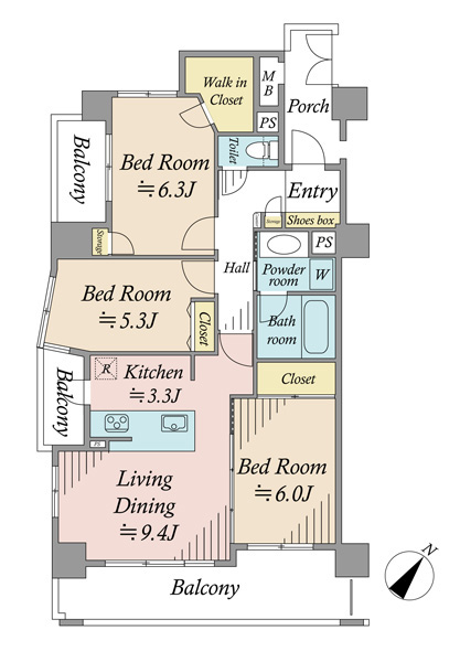 レクセルマンション南行徳の間取図