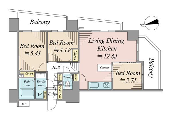 パレステージ上野の間取図