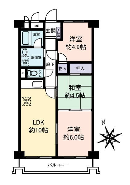 アイビハイツ柴又の間取図