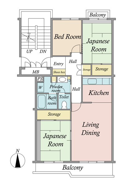 光が丘パークタウンゆりの木通り北の間取図