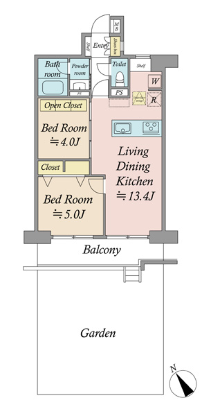 エクセル北赤羽の間取図