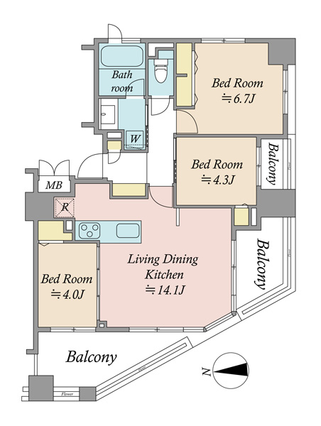 クオス目白ラ・プルームの間取図