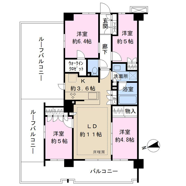 オーベル習志野大久保の間取図