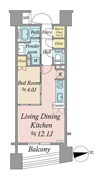 パークホームズ上野の間取図