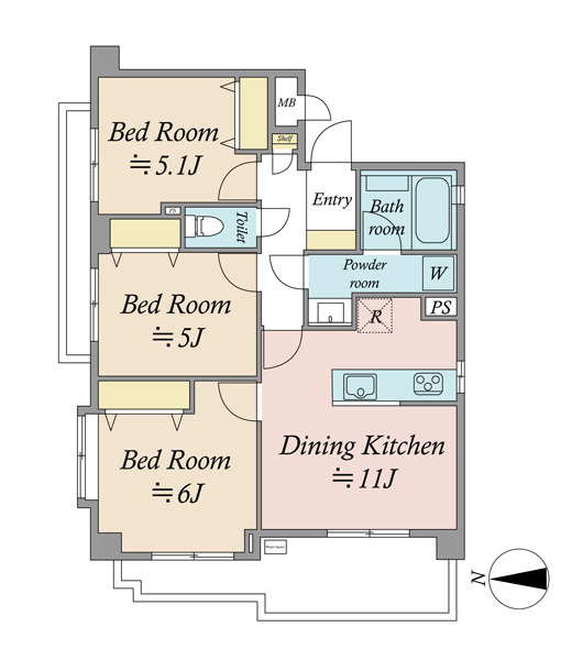 グーディッシュ東武練馬の間取図
