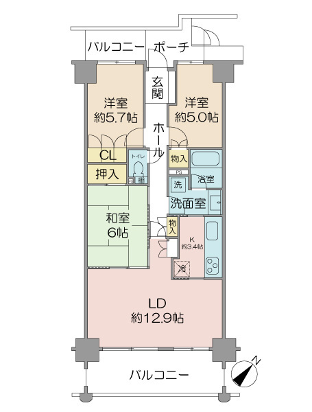 プローラ津田沼の間取図