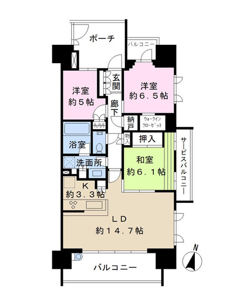パークホームズ浦和仲町の間取図