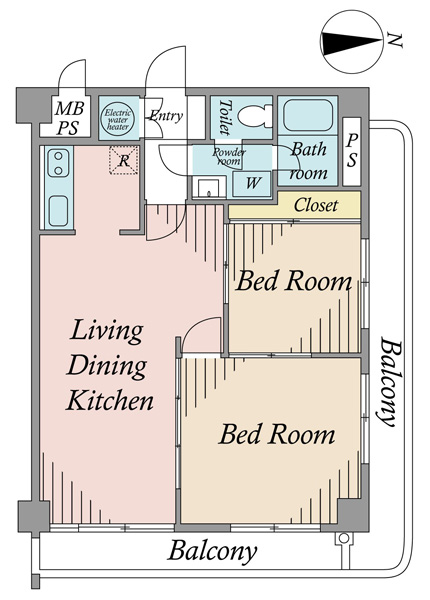 秀和大山レジデンスの間取図