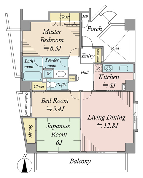 シティポート亀戸の間取図