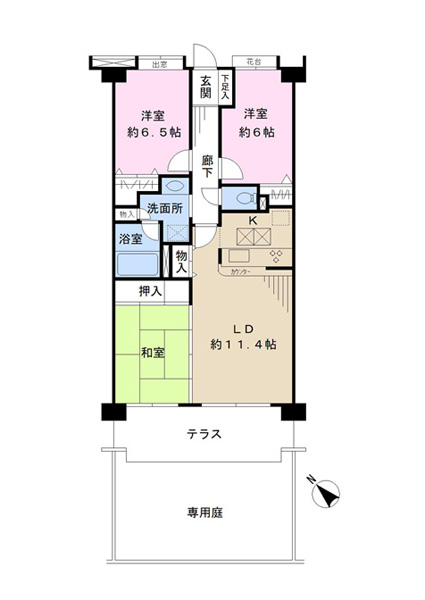 ダイアパレス津田沼けやき通りの間取図