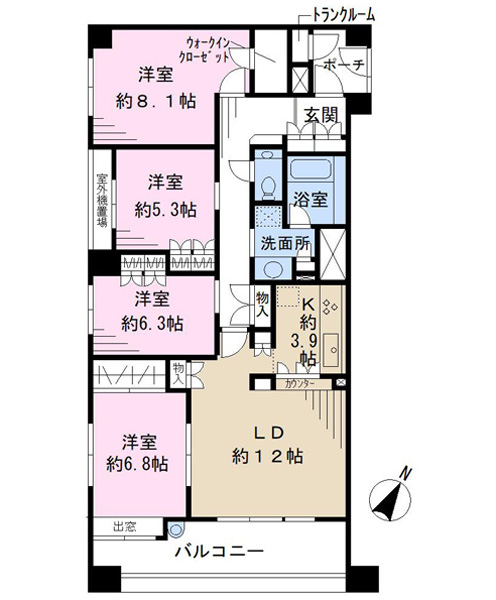 ロイヤルシャトー習志野台の間取図