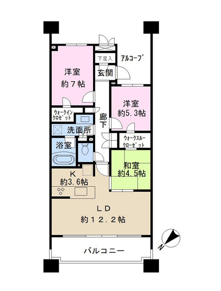 グランスイートブルー　ベイサイドレジデンスの間取図