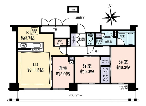 シティハウス竹ノ塚の間取図