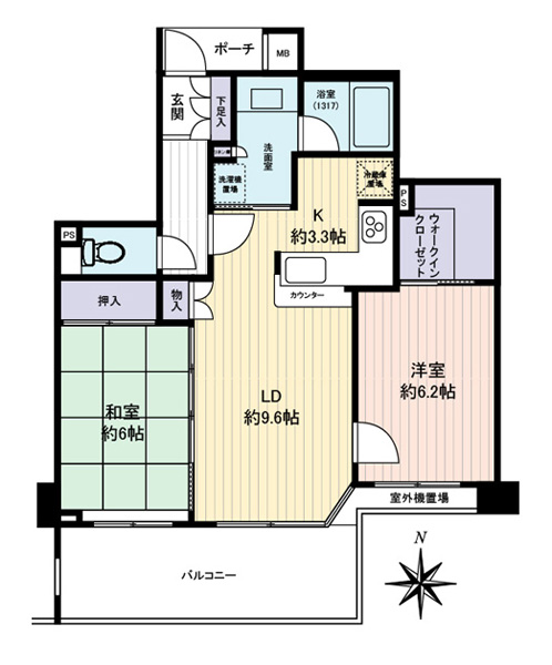 オーベル徳殿公園の間取図