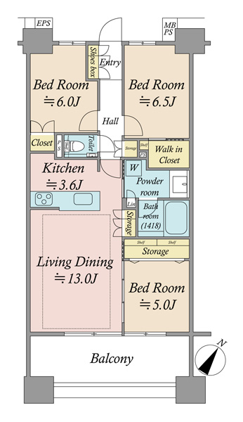 クリオレジダンス横濱ベイサイドの間取図