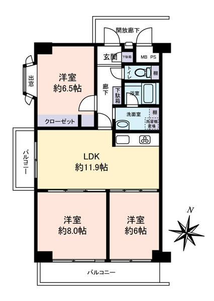 マンハイム竹の塚の間取図