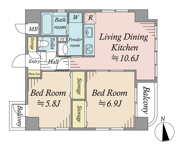 レガリアシティ浅草リバーサイドの間取図