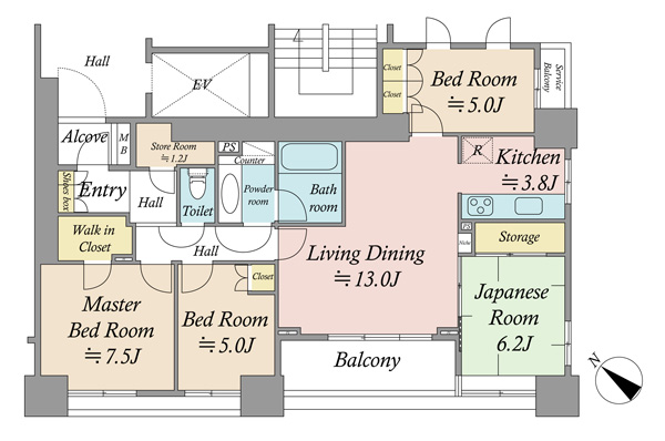 クレッセント東京ヴュータワーの間取図