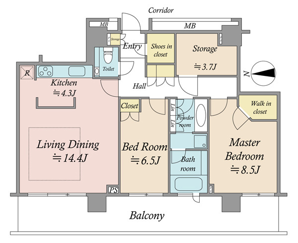 ザ・リバープレイスサウスタワーの間取図
