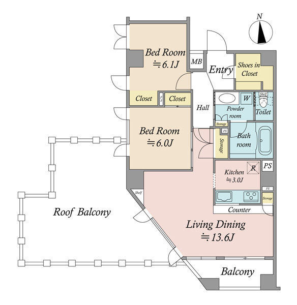 ディーグランセ西麻布ハイヴァリーの間取図