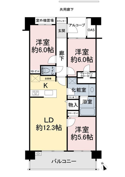 ダイアパレス常盤平ヒルズの間取図