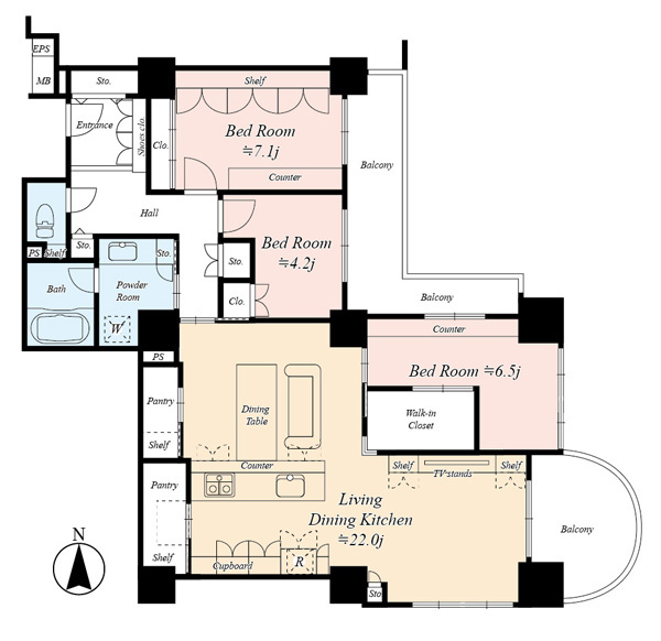 シテヌーブ北千住３０の間取図