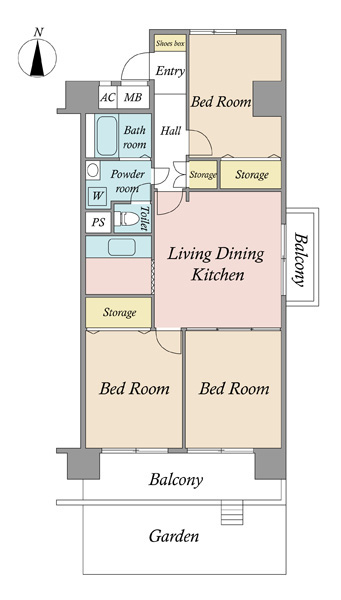 グリーンコーポ町屋の間取図